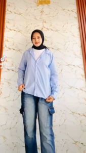 KEMEJA SALUR WANITA KEKINIAN / ATASAN STRIPE KOREAN STYLE