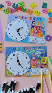 Laminated Clock Chart  A4 size