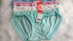 Combo 5 quần sịp cotton lụa phối ren cao cấp mềm mại quyến rũ màu nâu VN115 nội y MarketOnline