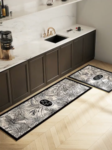 Kitchen Entrance Mat Linen Carpet Anti-Slip Rug Backing Mat