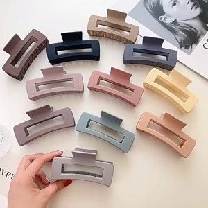 Jepitan Rambut Korea Dewasa 9 CM Warna DOFF Jepit Salon Model Kotak Jedai Korea Aesthetic