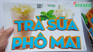 🔥 MIẾNG DÁN TRÀ SỮA KEM PHÔ MAI... 🔥 DÁN TƯỜNG XE CỬA KÍNH... CHO QUÁN TRÀ SỮA QUÁN ĂN UỐNG.