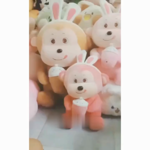 Thú nhồi bông khỉ ôm bình sữa dễ thương - Size từ 45cm đến 75cm - Quà tặng gấu bông khi ôm bình sữa đáng yêu.