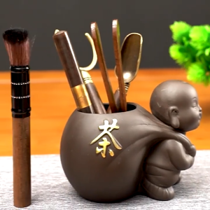 BỘ PHỤ KIỆN TRÀ CHÚ TIỂU GỐM TỬ SA 7 MÓN