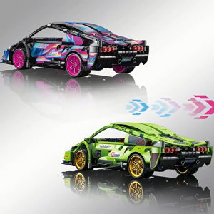 1:18 Mainan Brick Famous Car Blok bangunan Mobil Balap Keren / Fast Car Block Toys Technique Mobil