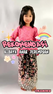 Pakaian Kebaya Anak Perempuan Modern Brokat Rok Span Kimono Termurah Lucu TK SD SMP usia 3-11 tahun