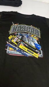 T-Shirt Kaos Vintage NASCAR POWER DRIVER/CARS 4 24s tebal