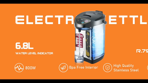 Bình thủy điện máy đun nước nóng RAF dung tích SIÊU LỚN 6.8L công suất 800W LÀM NÓNG NHANH chất liệu Inox 304 AN TOÀN