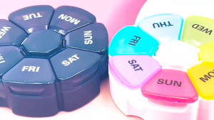 7+1=8 Days Pill Dispenser Container Travel Organizer Portable Medicine Organiser Tablet Holder Pill Case Pill Box