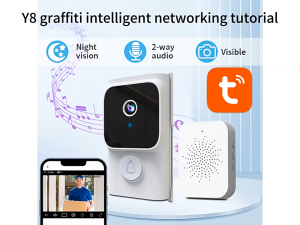 Doorbell CCTV Tuya Y8 / Kamera Bel Nirkabel WIFI Anti Maling / Kamera Bell CCTV Tuya