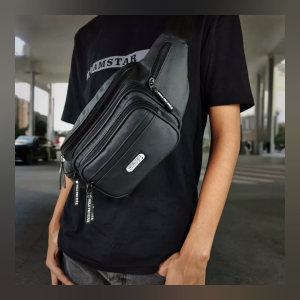 Tas Selempang Pinggang Pria Waistbag Slingbag Anti Air Bimo Material 7 Ruang
