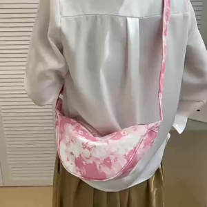 Ins Tas Jinjing Tie-dye Kepribadian Gaya Harajuku Jepang Tas Bahu Kanvas Wanita Tas Kurir Pelajar