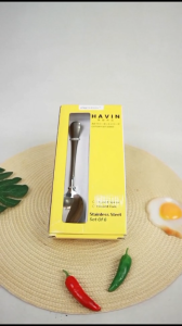 Preston Havin Dessert Spoon Stainless Steel Sendok Makan | Sendok Makan Bahan Premium Tebal Berkualitas - 6 pcs - RD
