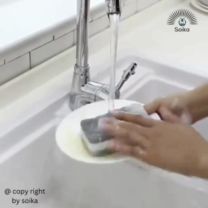 Miếng Bọt Biển Rửa Chén Bát Miếng Cọ Rửa Hai Mặt Làm Sạch Soika SK-A03