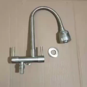 Kran Angsa Cabang Flexible Dinding Stainless Stell & Keran Cuci Piring Doubel Fleksibel