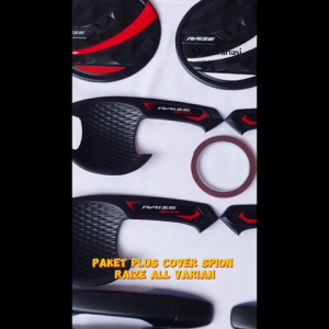 Paket Outer Cover Door Handle Mobil Toyota Raize 2021 - 2023 Hitam Premium All Variant