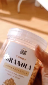 Granola Rasa Honey & Vanilla kemasan toples 500gr