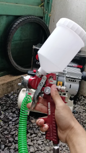 PREMIUM - YUKIDO Spray Gun Alat Semprot Cat Air Brush Auarita Gravity HVLP Nozzle 0.8mm Cup 125cc Original Semprotan Cat Airbrush