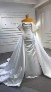 GAUN PENGANTIN MERMAID BERPAYET MUTIARA/WEDDING DRESS / SATIN MERMAID PENGANTIN