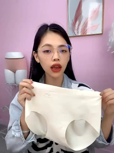 11.11 Buy 1 Free 1 Seamless Ice Silk Panty Briefs Women Mid Waist Underwear Panties Undies 3D Hip Lifting Seamless Panties