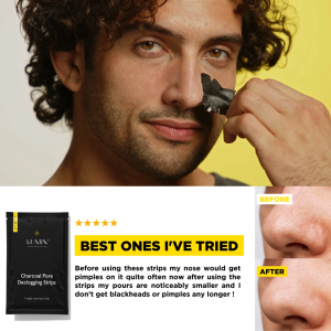 LUMIN | Charcoal Pore Declogging Strips Target Clogged Pores Detoxifying Formula Suits Any Skin Type