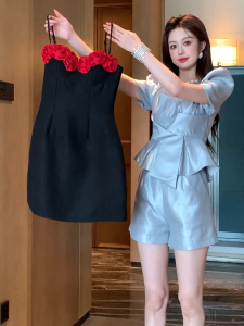 ZYHT EraVogue Váy nữ Váy đen Váy hình chữ A Váy dây đeo đơn Váy công sở Váy Hiso Váy cổ điển Váy công sở Váy dự tiệc Váy dạ hội 9832