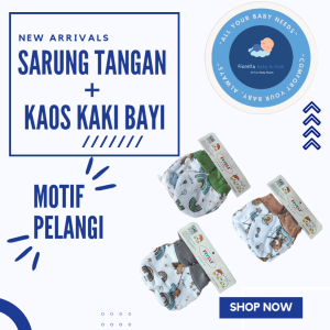 Sarung Tangan Kaos Kaki Bayi Katun FIYELI Motif dan Polos