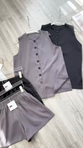 Set Quần Short + Áo Sơ Mi Sát Nách - Tharo Clothing [SET0021]