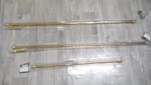 Curtain Rod Adjustable Gold and Silver curtain rod hook and bracket Home Decoration(28-48inches70-120cm 48-84inches/120-210cm) Extendable Rod Set