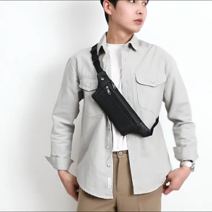 Da thật Túi đeo thắt lưng chạy thể thao ngoài trời Túi Đưa Thư Đeo Vai Chống trộm vô hình close-Fitting đa chức năng da bò túi điện thoại di động