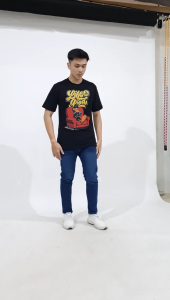 TUKUO ID Kaos Hitam Pria T-Shirt Looney Tunes Full Cotton Premium Reguler Fit Round Neck