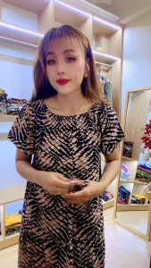 Váy đi biển nữ Dress Women bẹc vai tay bồng vải lanh