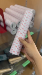 สติกเกอร์ติดราคา สติ๊กเกอร์ตีราคา ป้ายตีราคา แถวละ 10 ม้วน (สำหรับเครื่องตีราคา 1 แถว ขนาด 8 หลัก) | คลังกระดาษ