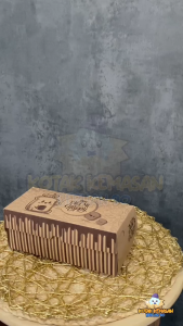 Box roti Bakar Motif /Dus roti bakar 21x9.5x8.5 Bahan Kraft isi 50