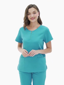 Elastic Quick Drying Fashion Women Wrinkle Resistant Breathable Scrub Suit/Top Nurse Uniform Scrubs Work Clothes Nurse Uniform Scrubs
