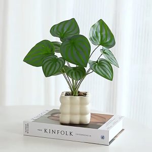 พืชสีเขียวจำลองนอร์ดิกในกระถางต้นไม้ขนาดเล็กเครื่องประดับบอนไซในร่มดอกไม้ไบโอนิคสำหรับโต๊ะรับประทานอาหารในห้องนั่งเล่นดอกไม้ประดิษฐ์เครื่องประดับดอกไม้จำลอง