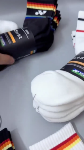 Tất Cầu Lông Yonex Viền Màu Vớ Thể Thao Yonex phiên bản đặc biệt 75th chất liệu cotton dệt kim 3 sợi dày dặn có đệm bàn chống trơn thấm hút mồ hôi