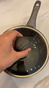 BOLDe Sauce Pan 18 cm + Lid Glass Granite Ceramic Anti Lengket  Black NEW