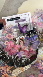 STOK TERBATAS stiker bulan floral bunga floral aesthetic sticker pack stiker dekorasi journal scrapbook diy