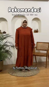 GAMIS JUMBO XXL XXXL XXXXL LD 130cm LD 140cm BUSUI BIGSIZE GAMIS CRINKLE AIRFLOW