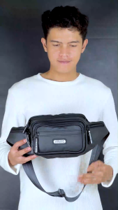 Tas Selempang Pinggang Pria Anti Air Waistbag Waterproof Seven Pocket Series Prostar Slingbag