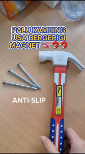 Palu Kambing KK Putih Polos KANSAS USA 8 Oz 12 Oz 16 Oz HSJ Gagang USA Fiber Karet