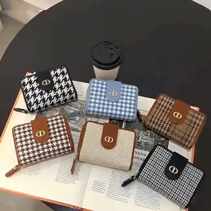 Comelnya Woman RFID Blocking Wallet Stitched Design Classic Retro Dompet Wanita Pengehad Blok RFID Gaya Klasik Retro