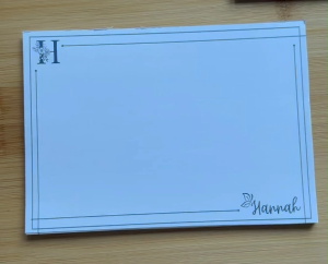 LoveMama| Minimalist A6 Notepad - Name with Border
