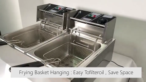 Electric Deep Fryer Stainless Steel Frying Machine Auto Fryers for cook beginner