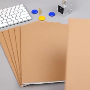 【1-3 days Delivery】A5 36 Sheets/ 128 Sheets 4 Style Notebook Khaki Black Cover Workbook School Office Brown Paper Notepad