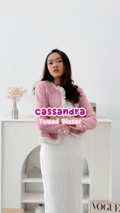 ELYCLOTH | CASSANDRA TWEED BLAZER | BLAZER WANITA PREMIUM TWEED