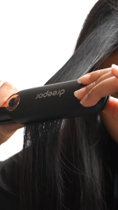Dreepor Hair Iron Straightening Irons Professional Hair Straightener Fast Heating Wide Plate Hair Straightening Iron for Thick Hair 2 in 1 Hair Straightener and Curler
