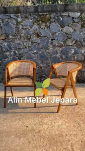 Kursi Cafe Rotan Jati, Kursi Lenong Jati, Kursi Rotan Desain Elegan, Kursi Cafe Teras, dan Kursi Teras Rotan
