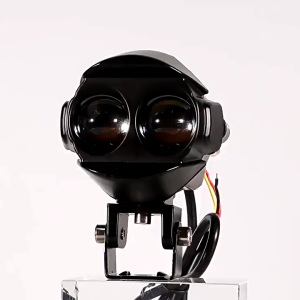 MOFOX W5 Laser Gun Dual Color White+Yellow Motorcycle Mini Driving Light 60W Super Bright Auxiliary Lights High/Low Beam Waterproof Motorcycle Spotlight